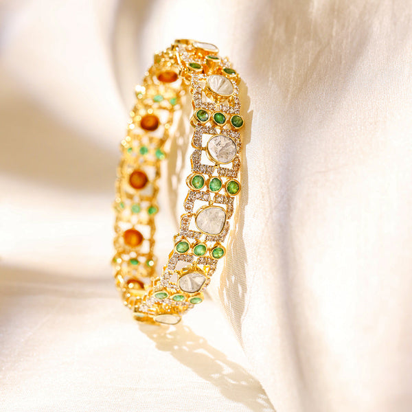 Classic Diamond 18K Gold Bangle (Copy) zaveribros.com