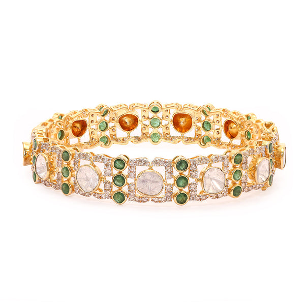 Classic Diamond 18K Gold Bangle (Copy) zaveribros.com