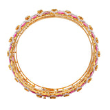 Floral 18K Gold Diamond Bangle zaveribros.com