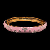 Pretty in Pink Enamel Diamond Bangle freeshipping - zaveribros.com