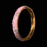 Pretty in Pink Enamel Diamond Bangle freeshipping - zaveribros.com