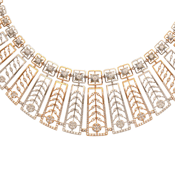 Art Deco-Inspired 18k Gold and Diamond Statement Necklace zaveribros.com