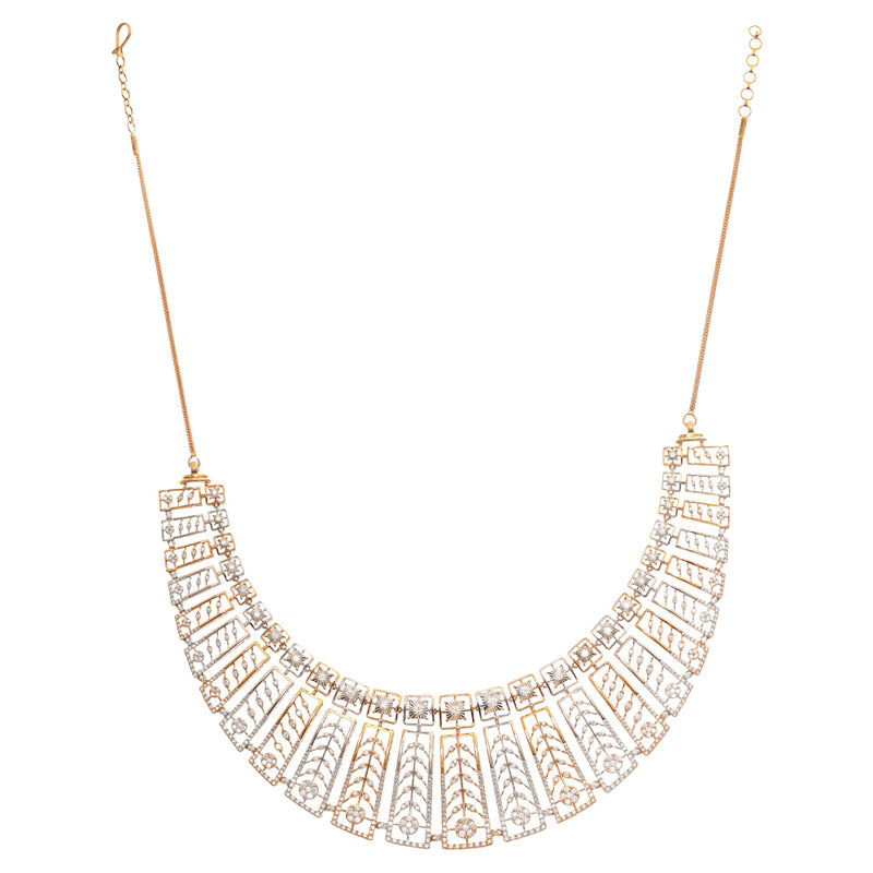 Art Deco-Inspired 18k Gold and Diamond Statement Necklace zaveribros.com