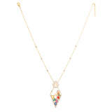 Vibrant Multigem Prism Pendant Necklace in 18k Gold zaveribros.com