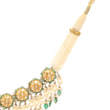 Majestic 18k Gold Polki Emerald and Pearl Necklace zaveribros.com