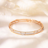 Twin Row Grace Diamond Bangle zaveribros.com