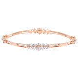 18K Gold Diamond Floral Bangle zaveribros.com