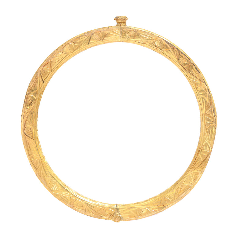 Regal Splendor 22K Gold Polki Heritage Bangle zaveribros.com