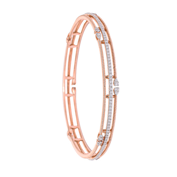 Twin Row Grace Diamond Bangle zaveribros.com