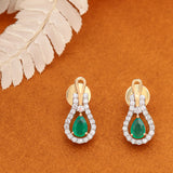 Emerald Grace Diamond Drop Earrings zaveribros.com