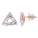 Triangular Radiance Diamond Stud Earrings zaveribros.com