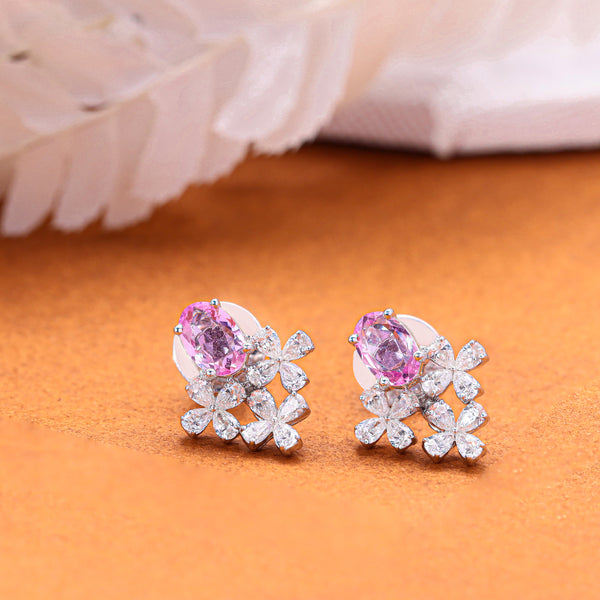 Blossoming Elegance Diamond Stud Earrings zaveribros.com