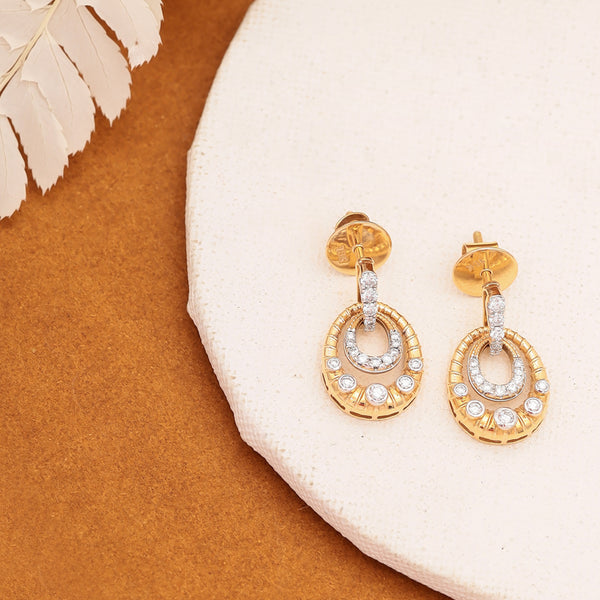 Luxurious Diamond Drop Earrings zaveribros.com