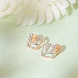 Geometric Glamour Diamond Studs zaveribros.com