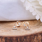 Ethereal Swirl Diamond Stud Earrings zaveribros.com