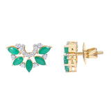 Floral Radiance Diamond Stud Earrings zaveribros.com