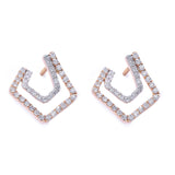 Geometric Glamour Diamond Studs zaveribros.com