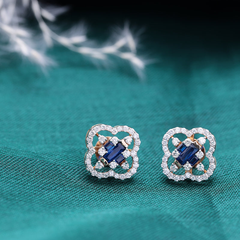 Regal Radiance Diamond Stud Earrings zaveribros.com