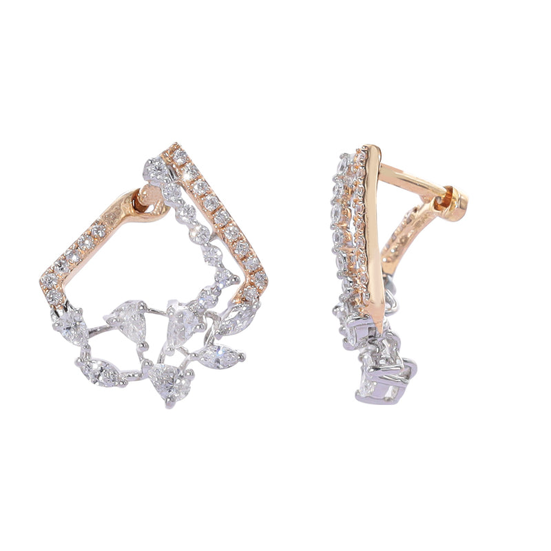 Avant-Garde Diamond Stud Earrings zaveribros.com