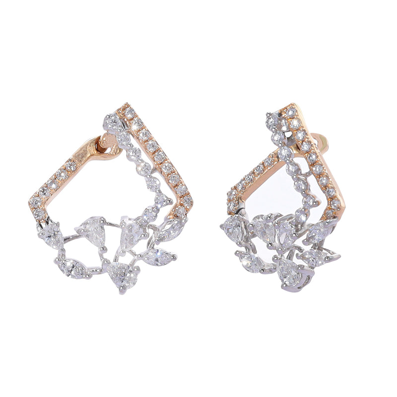 Avant-Garde Diamond Stud Earrings zaveribros.com