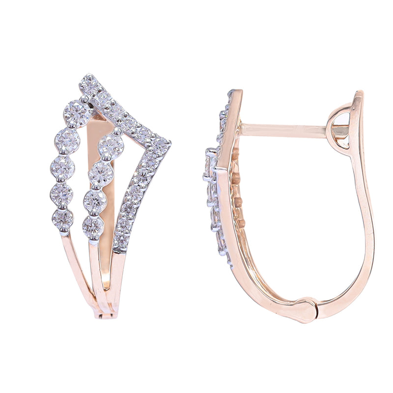 Chic Radiance Diamond Hoop Earrings zaveribros.com