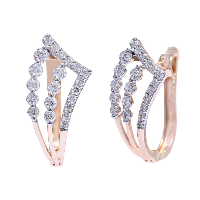 Chic Radiance Diamond Hoop Earrings zaveribros.com