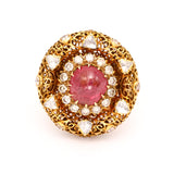 Gold and Ruby Cocktail Ring zaveribros.com