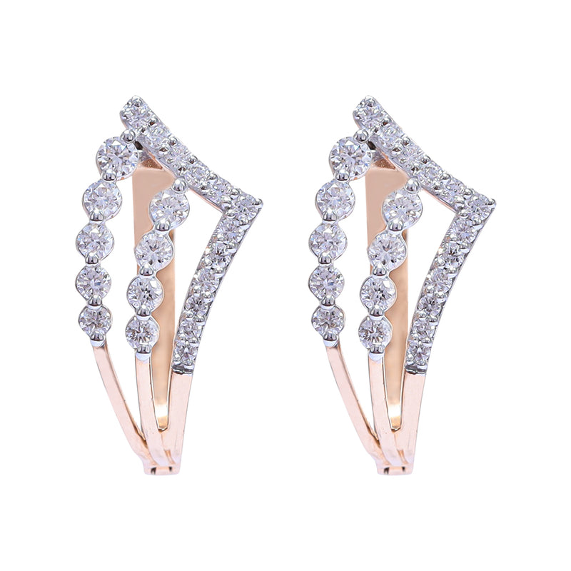 Chic Radiance Diamond Hoop Earrings zaveribros.com