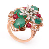 Floral Multi-Gemstone Ring zaveribros.com