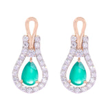 Emerald Grace Diamond Drop Earrings zaveribros.com