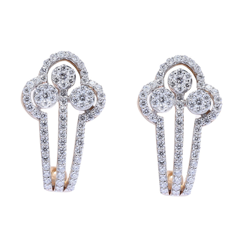 Celestial Charm Diamond Hoop Earrings zaveribros.com