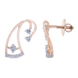 Ethereal Swirl Diamond Stud Earrings zaveribros.com