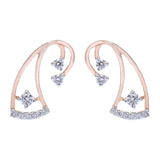 Ethereal Swirl Diamond Stud Earrings zaveribros.com