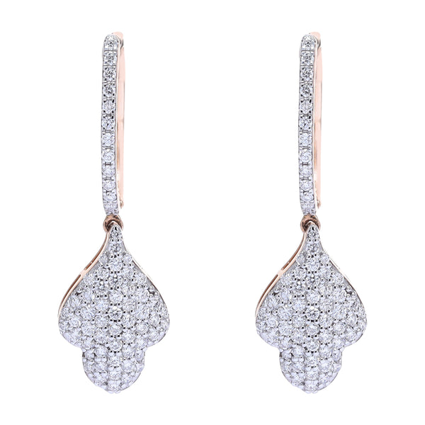 Luminous Grace Diamond Drop Earrings zaveribros.com