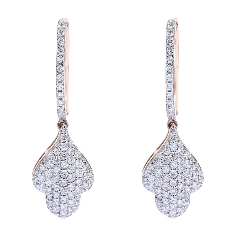 Luminous Grace Diamond Drop Earrings zaveribros.com