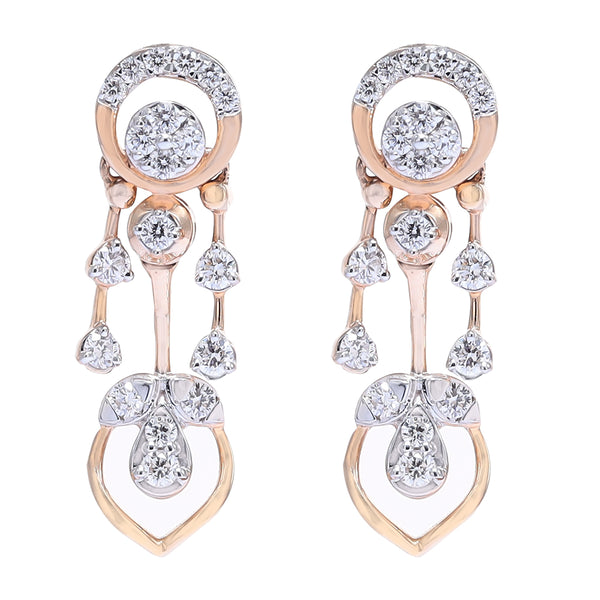 Glamour Flow Diamond Drop Earrings zaveribros.com