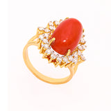 Coral Sparkle Ring zaveribros.com