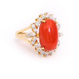 Coral Sparkle Ring zaveribros.com