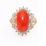 Coral Sparkle Ring zaveribros.com