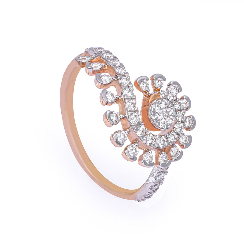 Solitaire Vine Ring zaveribros.com