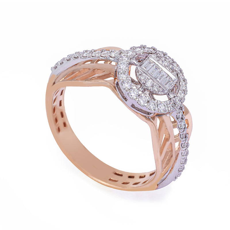 Baguette Brilliance Gold Ring zaveribros.com