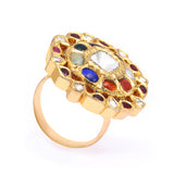 Celestial Navratna Polki Ring zaveribros.com