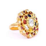 Celestial Navratna Polki Ring zaveribros.com