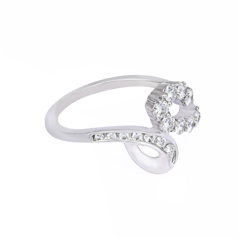 Modern Elegance White Gold Diamond Ring zaveribros.com