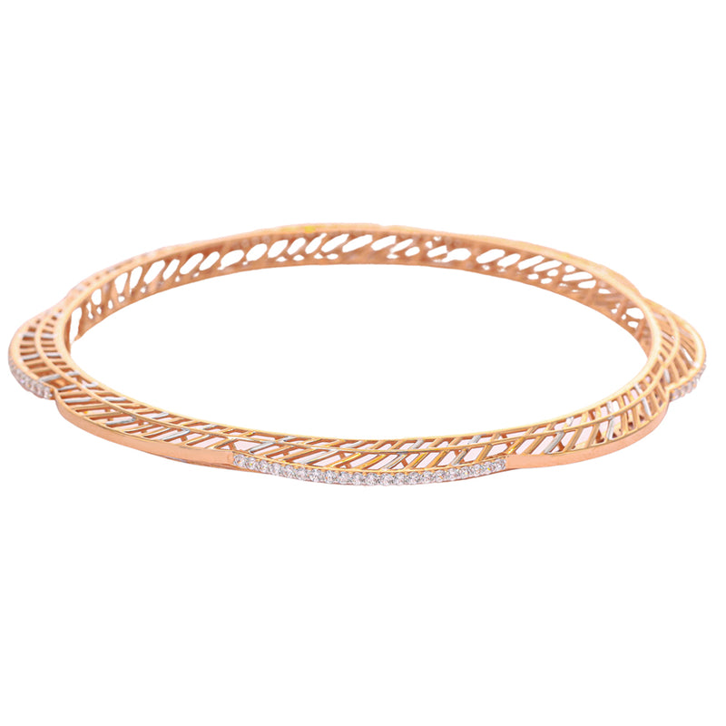 Flower-Shaped Gold Bangle zaveribros.com