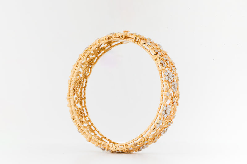 Timeless Diamond And Gold Bangle zaveribros.com