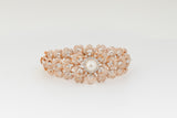 Dainty Diamond and Pearl Flower Bracelet zaveribros.com