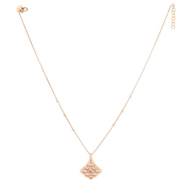 Golden Fan of Radiance 18K Gold Pendant Necklace zaveribros.com