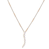 Cascading Brilliance 18K Gold Diamond Drop Necklace" zaveribros.com