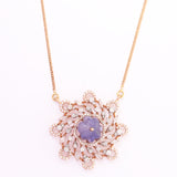 Whirling Blossom 18K Gold Diamond Necklace zaveribros.com